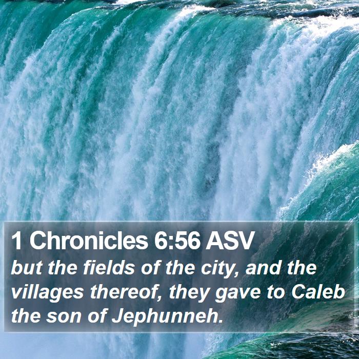 1 Chronicles 6:56 ASV Bible Study