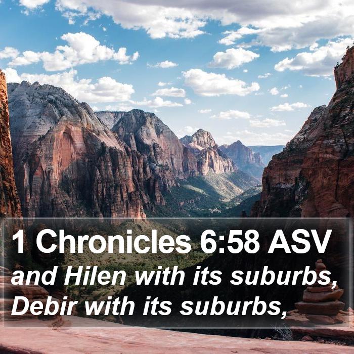 1 Chronicles 6:58 ASV Bible Study