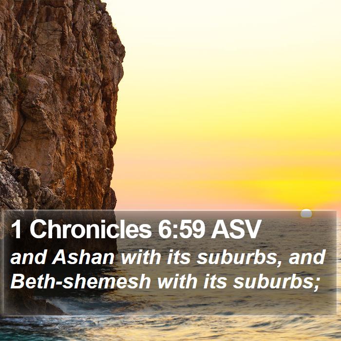 1 Chronicles 6:59 ASV Bible Study