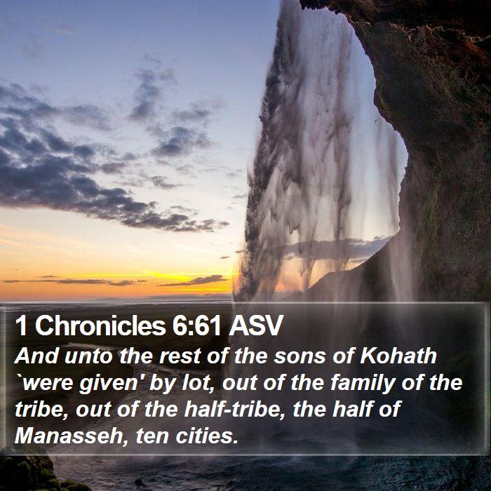 1 Chronicles 6:61 ASV Bible Study