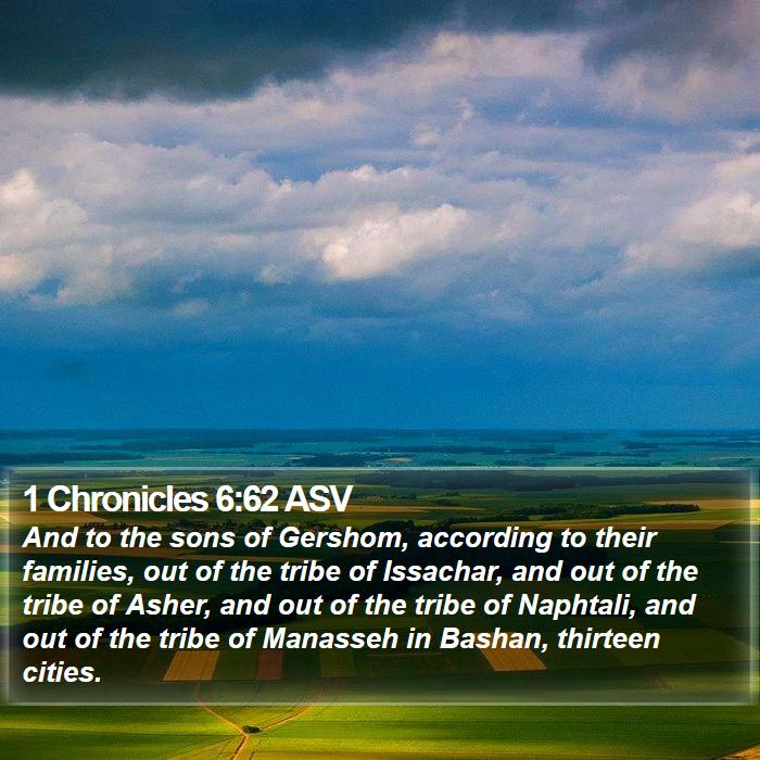 1 Chronicles 6:62 ASV Bible Study