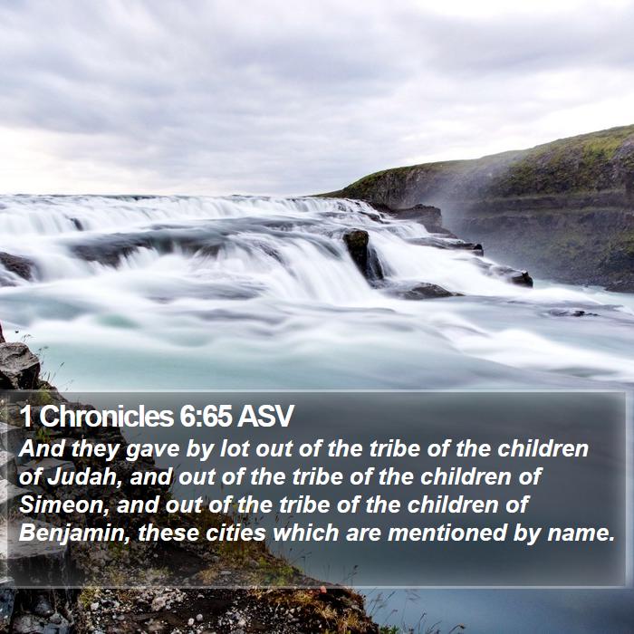 1 Chronicles 6:65 ASV Bible Study