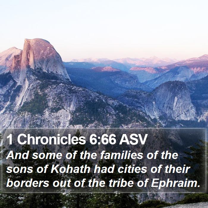 1 Chronicles 6:66 ASV Bible Study