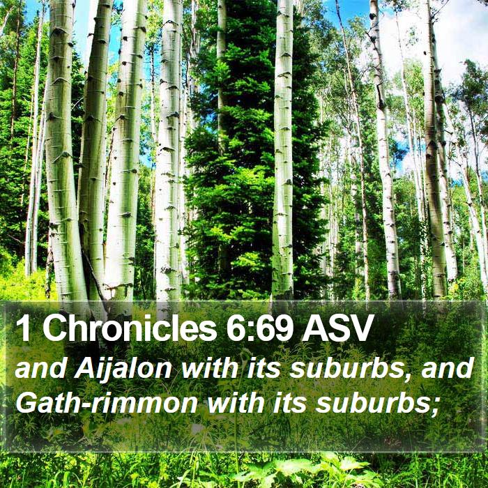 1 Chronicles 6:69 ASV Bible Study