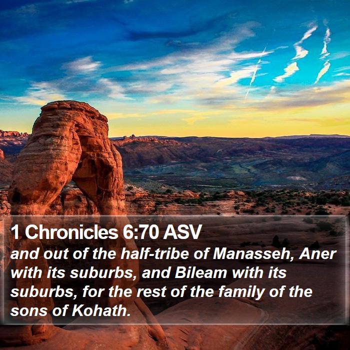 1 Chronicles 6:70 ASV Bible Study