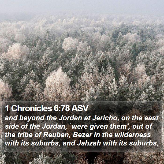 1 Chronicles 6:78 ASV Bible Study