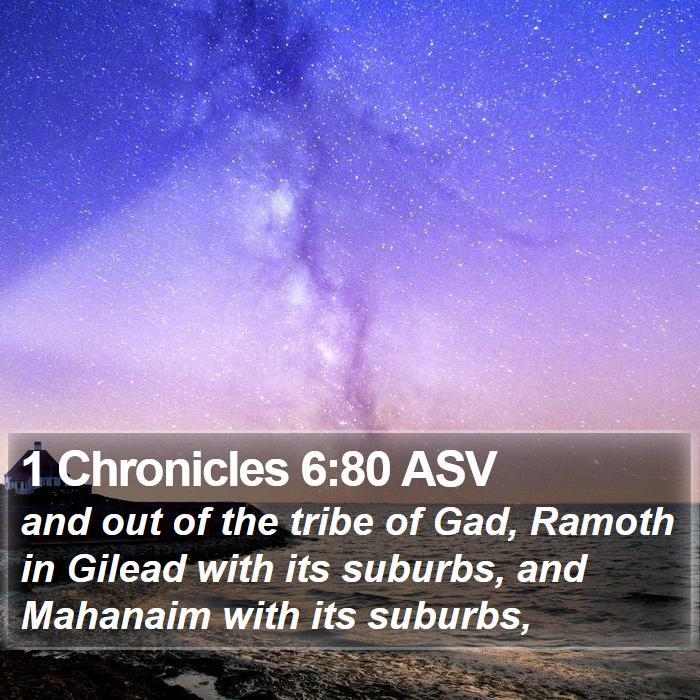 1 Chronicles 6:80 ASV Bible Study