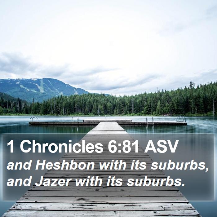 1 Chronicles 6:81 ASV Bible Study