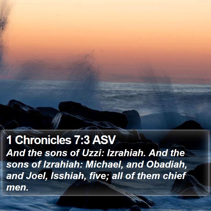 1 Chronicles 7:3 ASV Bible Study