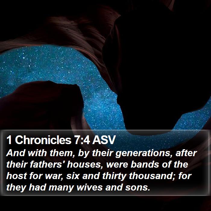 1 Chronicles 7:4 ASV Bible Study