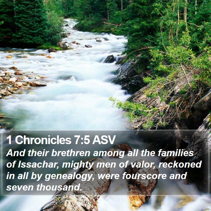 1 Chronicles 7:5 ASV Bible Study