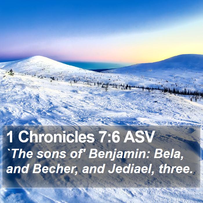 1 Chronicles 7:6 ASV Bible Study