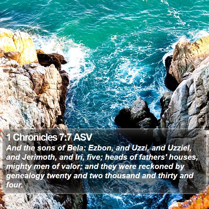 1 Chronicles 7:7 ASV Bible Study