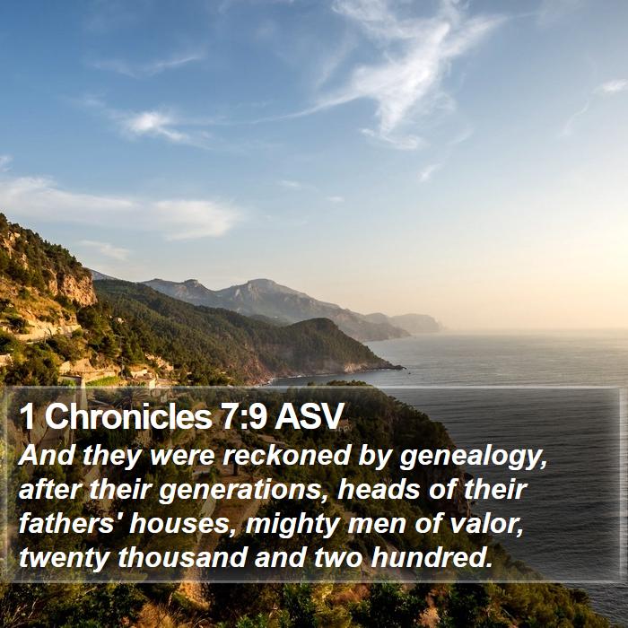 1 Chronicles 7:9 ASV Bible Study