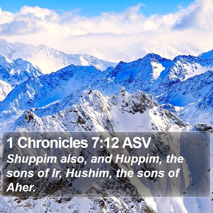 1 Chronicles 7:12 ASV Bible Study