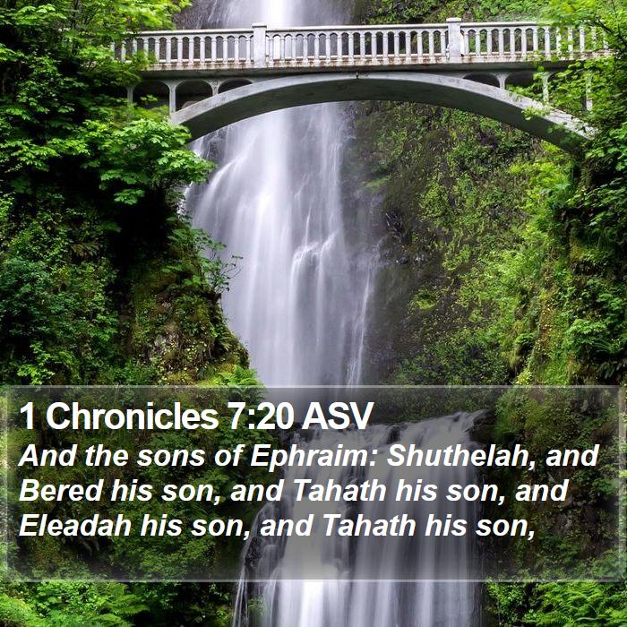 1 Chronicles 7:20 ASV Bible Study