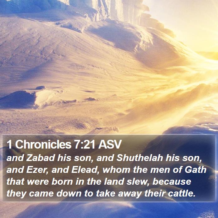 1 Chronicles 7:21 ASV Bible Study