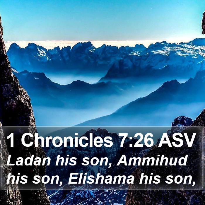 1 Chronicles 7:26 ASV Bible Study