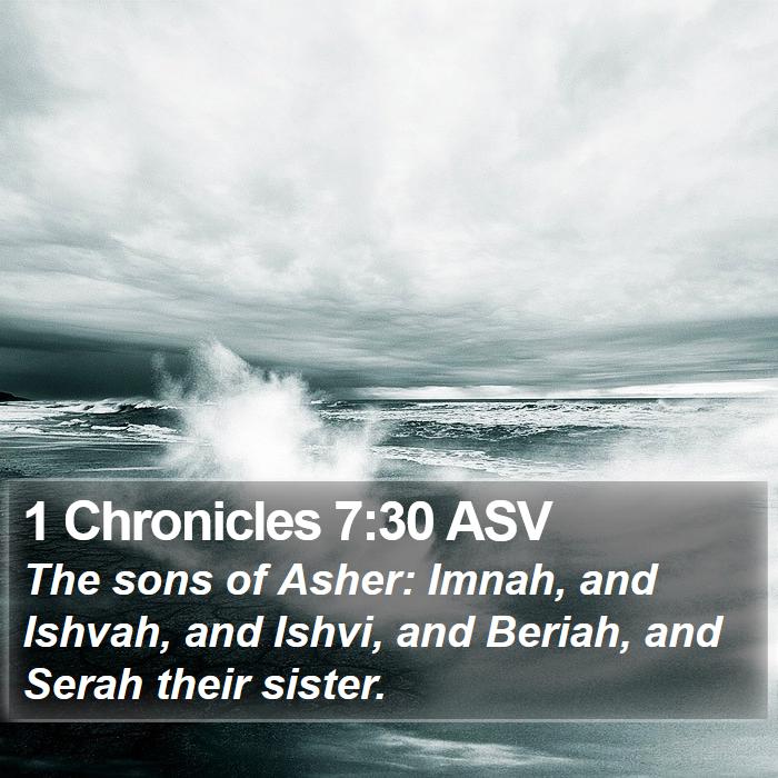 1 Chronicles 7:30 ASV Bible Study