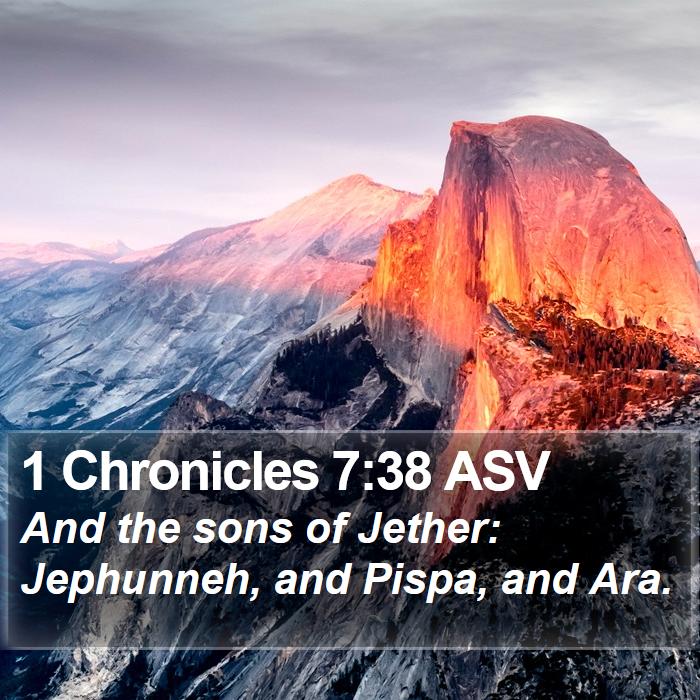 1 Chronicles 7:38 ASV Bible Study