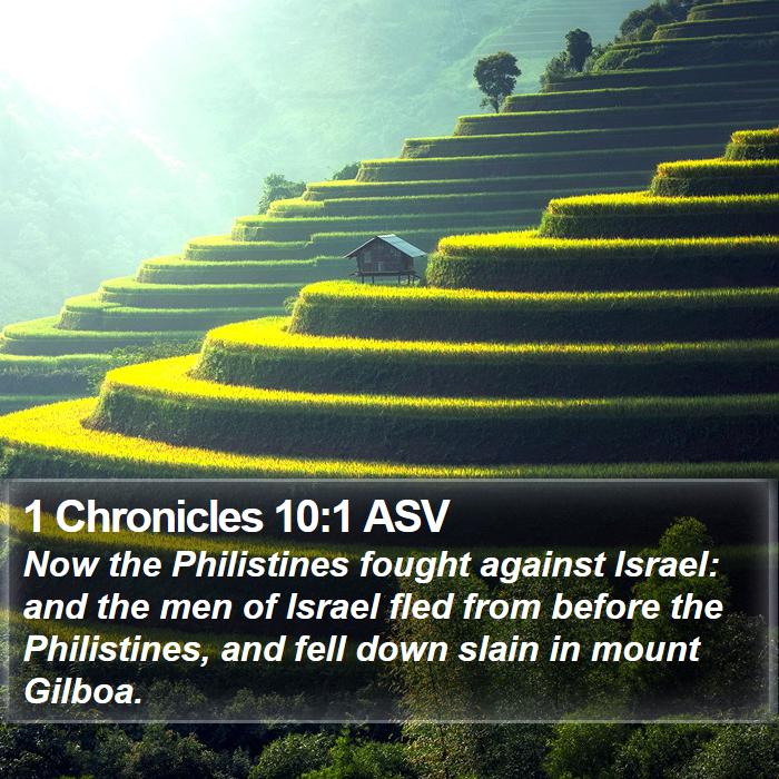 1 Chronicles 10:1 ASV Bible Study