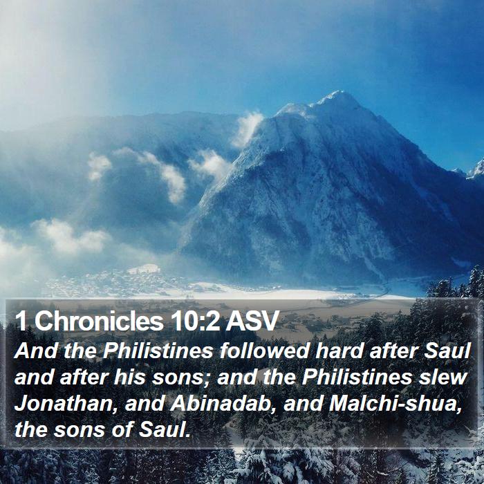 1 Chronicles 10:2 ASV Bible Study