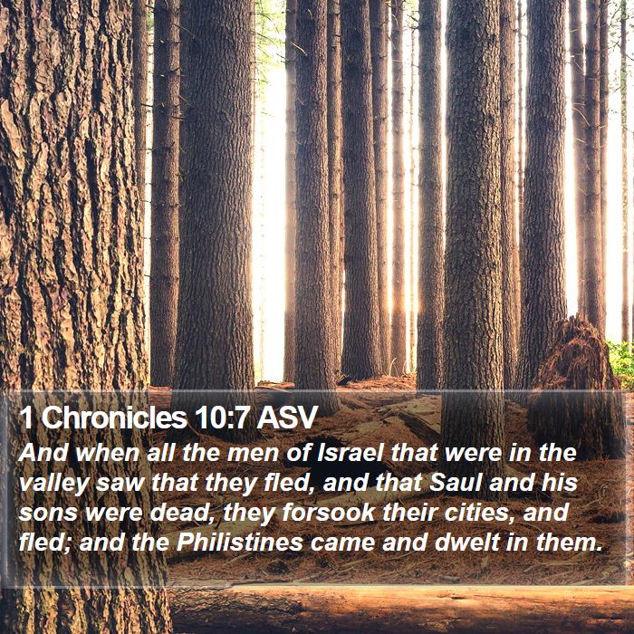 1 Chronicles 10:7 ASV Bible Study