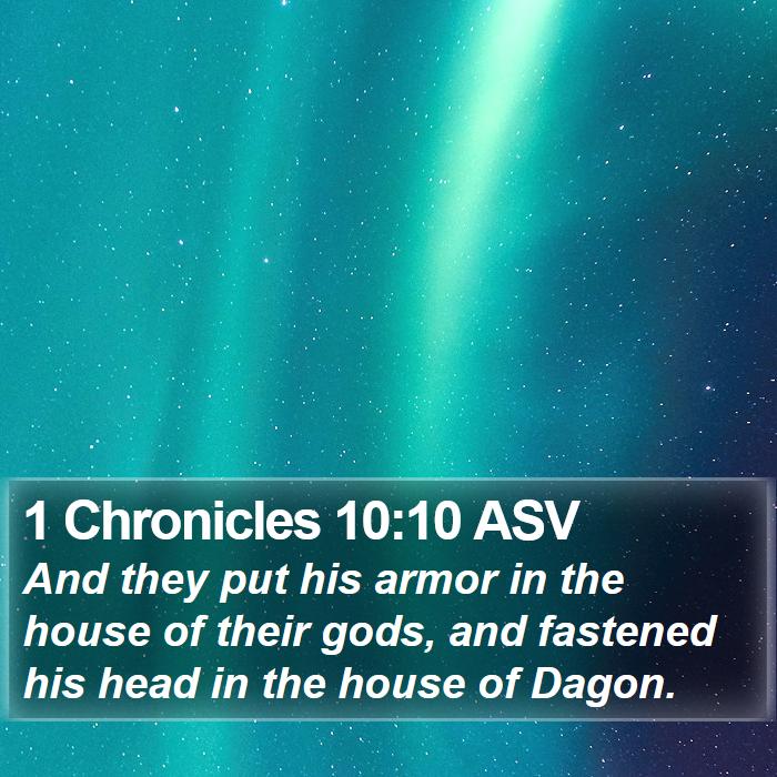 1 Chronicles 10:10 ASV Bible Study