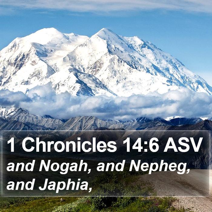 1 Chronicles 14:6 ASV Bible Study