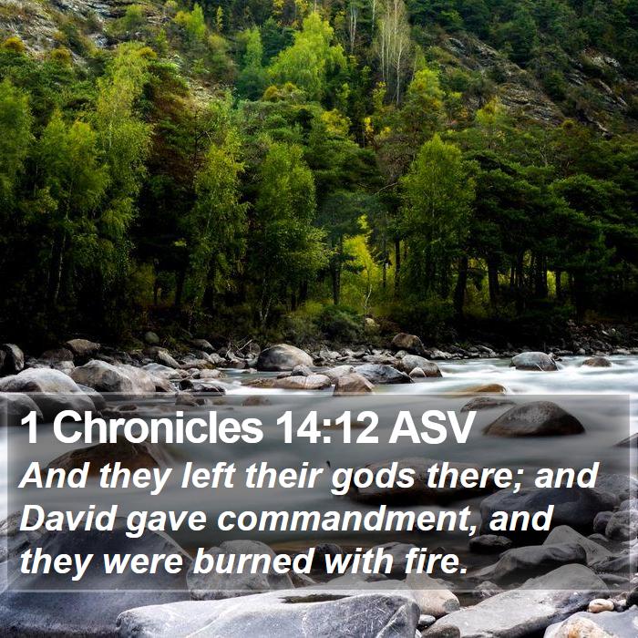 1 Chronicles 14:12 ASV Bible Study