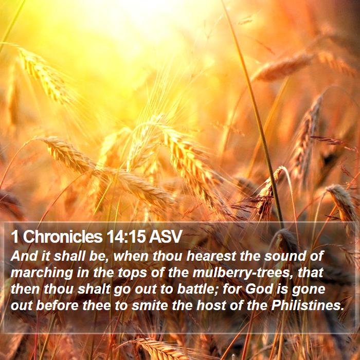 1 Chronicles 14:15 ASV Bible Study