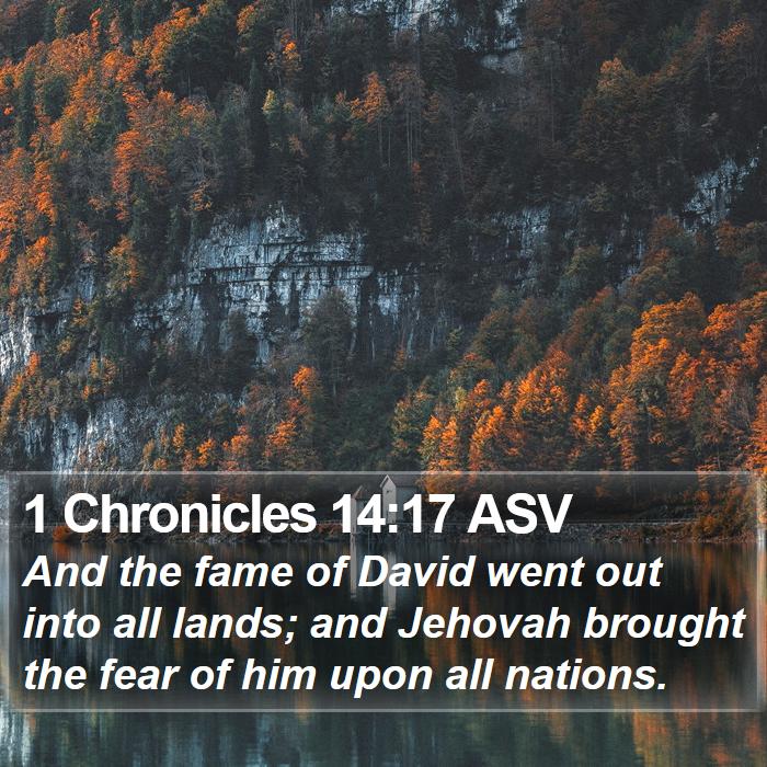 1 Chronicles 14:17 ASV Bible Study