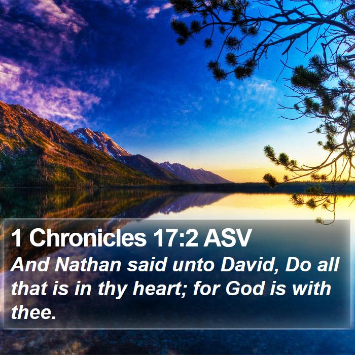 1 Chronicles 17:2 ASV Bible Study