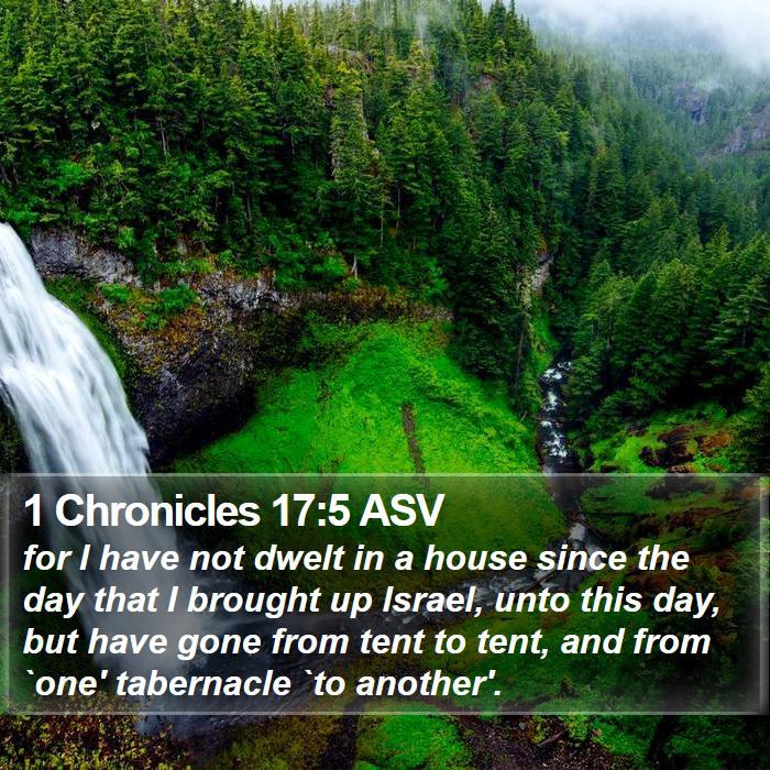 1 Chronicles 17:5 ASV Bible Study