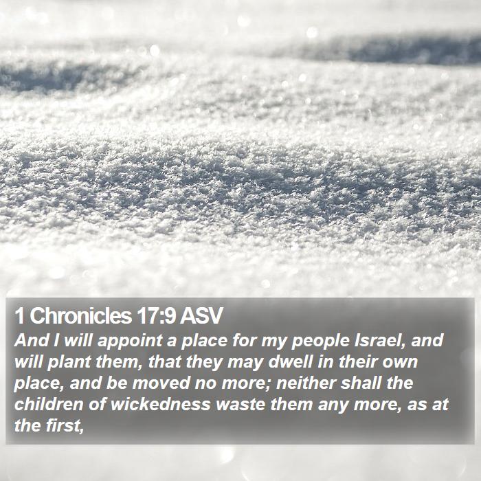 1 Chronicles 17:9 ASV Bible Study