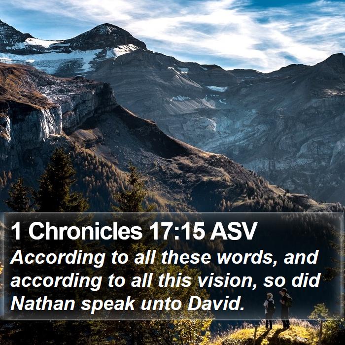 1 Chronicles 17:15 ASV Bible Study