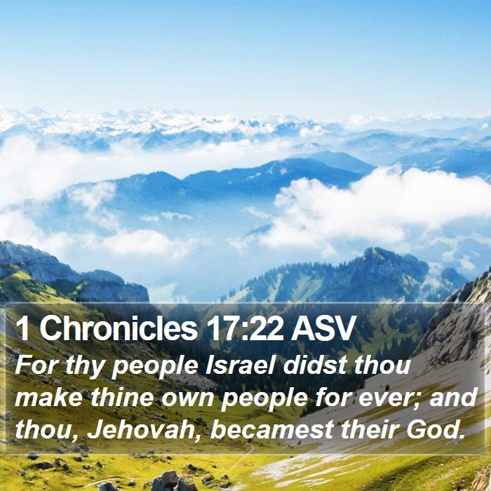 1 Chronicles 17:22 ASV Bible Study