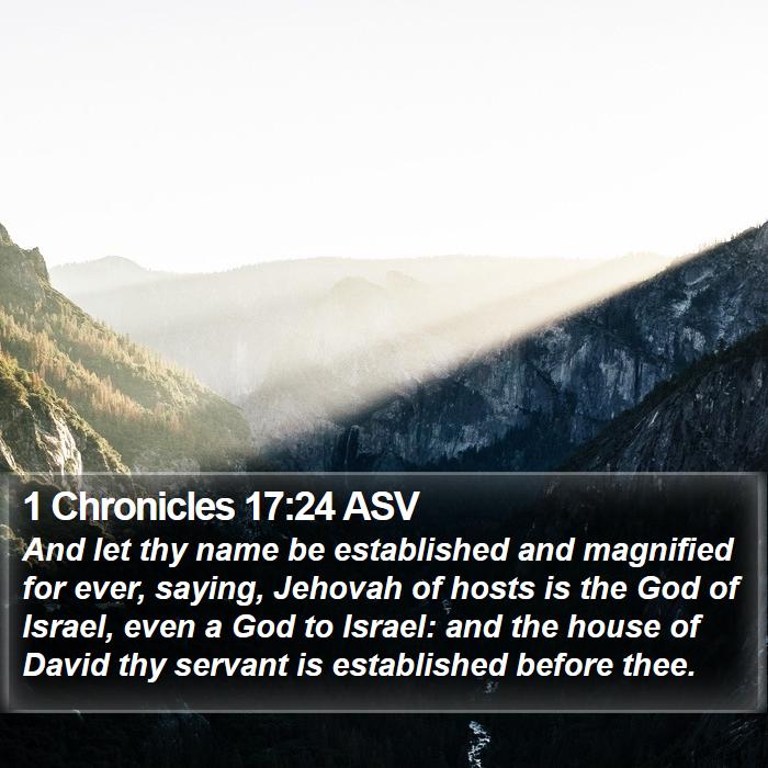 1 Chronicles 17:24 ASV Bible Study