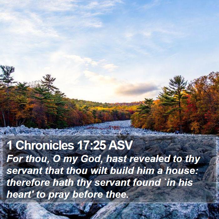 1 Chronicles 17:25 ASV Bible Study