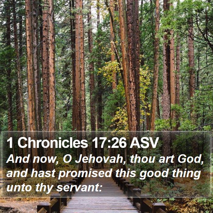 1 Chronicles 17:26 ASV Bible Study