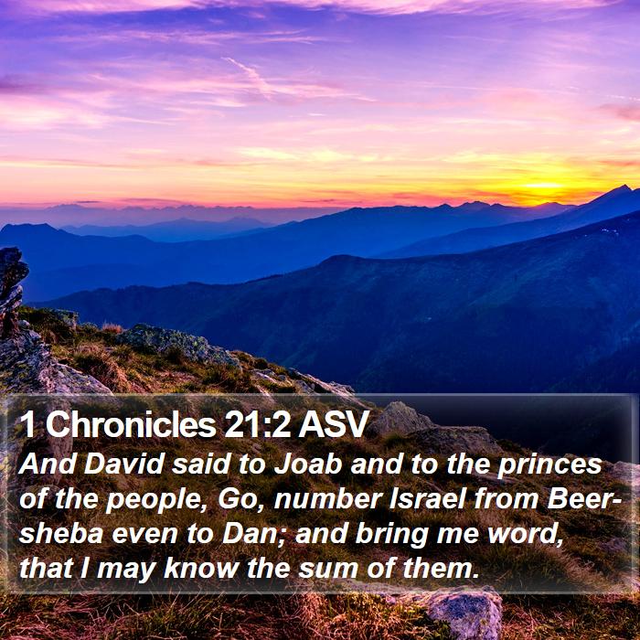 1 Chronicles 21:2 ASV Bible Study