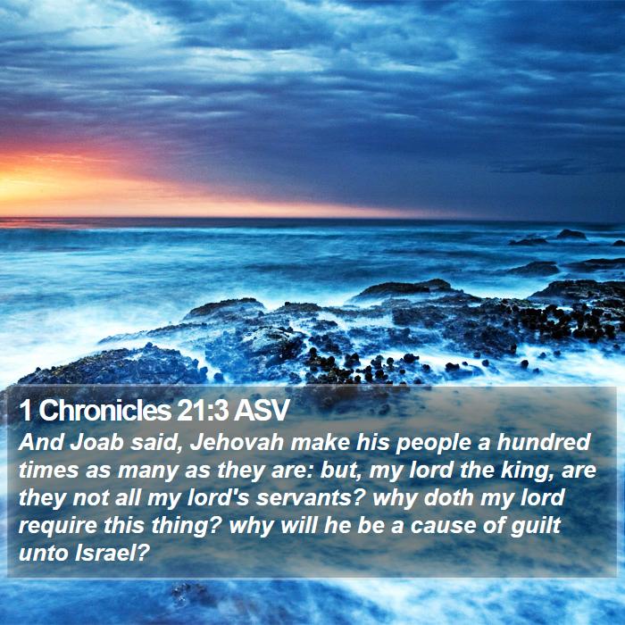 1 Chronicles 21:3 ASV Bible Study