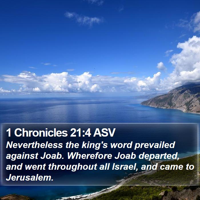 1 Chronicles 21:4 ASV Bible Study