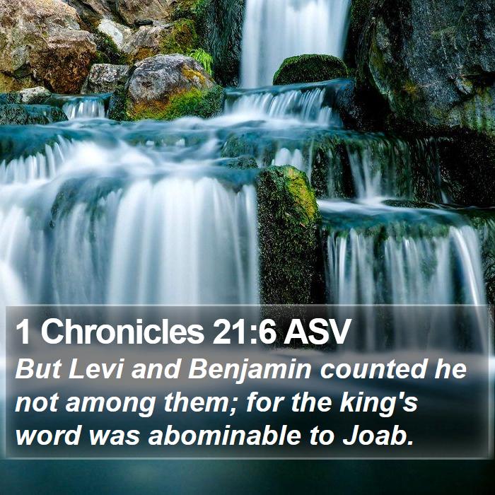 1 Chronicles 21:6 ASV Bible Study