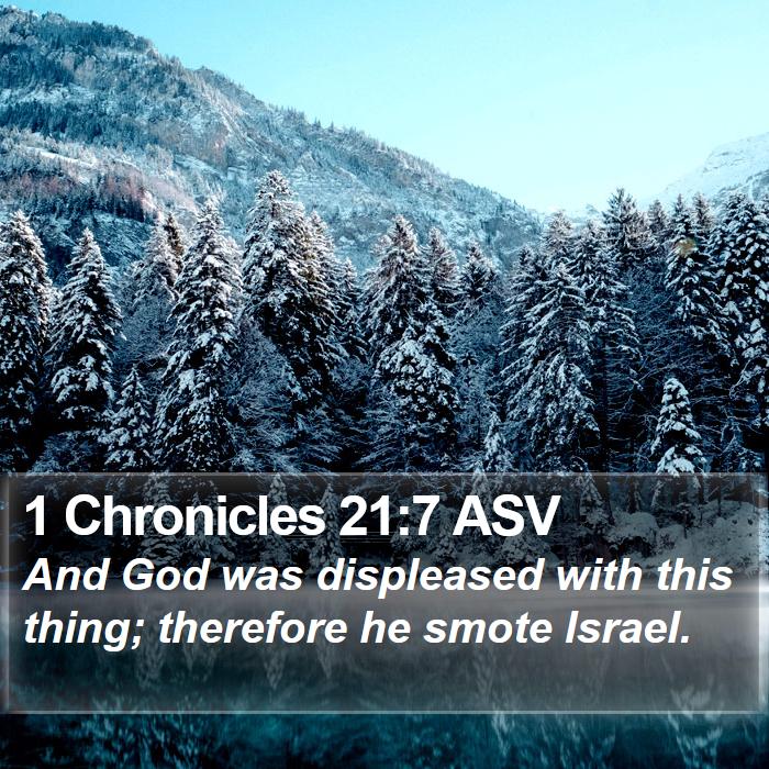 1 Chronicles 21:7 ASV Bible Study