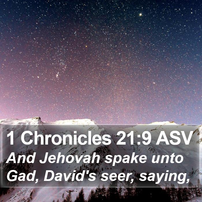 1 Chronicles 21:9 ASV Bible Study