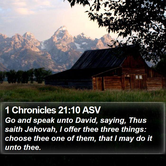 1 Chronicles 21:10 ASV Bible Study