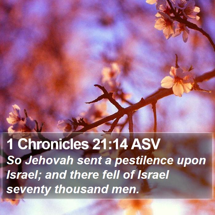 1 Chronicles 21:14 ASV Bible Study