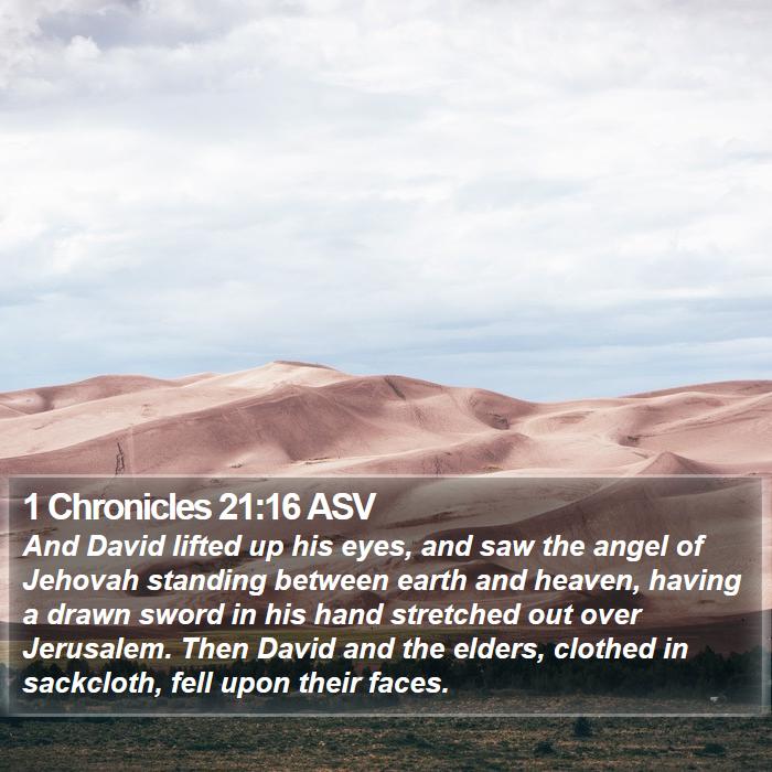 1 Chronicles 21:16 ASV Bible Study