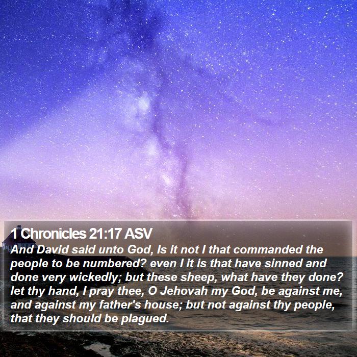 1 Chronicles 21:17 ASV Bible Study